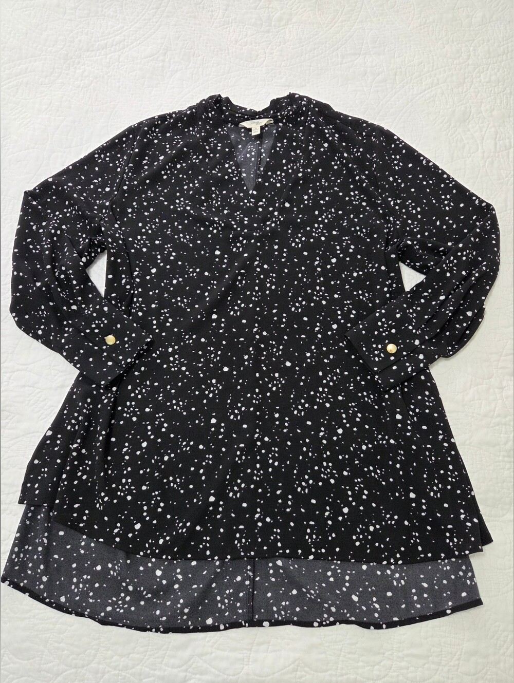 NWOT Black And White Tunic.